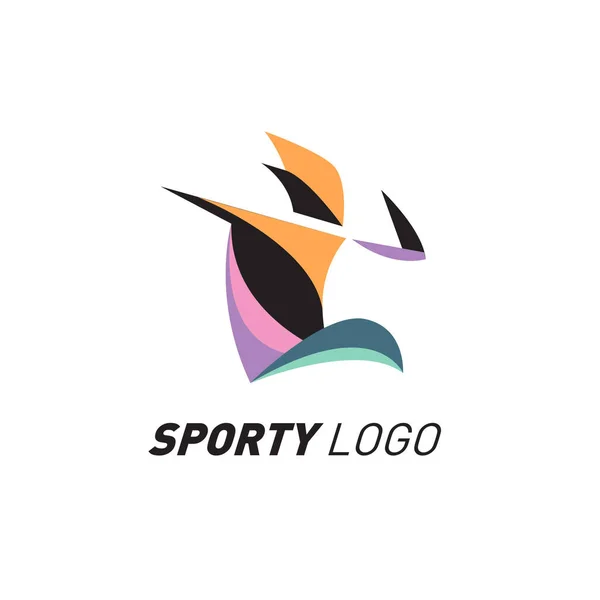 Colorful Dynamic Sport Logo and Icon. Sport Event and Health Activity Design Template.