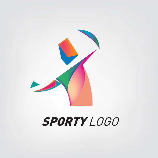 Kolorowe Dynamiczny Sport Logo Ikony Wydarzenie Sportowe Szablon Projektu Aktywność — Wektor stockowy