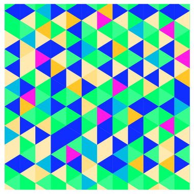 Vektör soyut geometrik küp ve üçgen açısal renkli desen. Arka plan düzen tasarım ve poster için.