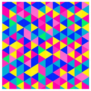 Vektör soyut geometrik küp ve üçgen açısal renkli desen. Arka plan düzen tasarım ve poster için.