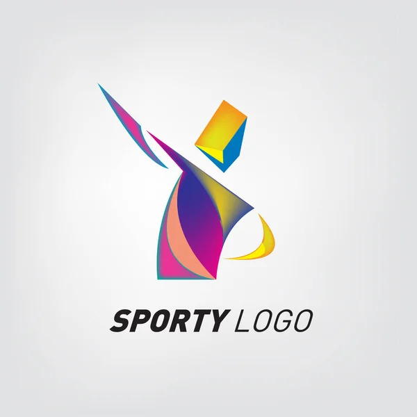 Colorful Dynamic Sport Logo and Icon. Sport Event and Health Activity Design Template.