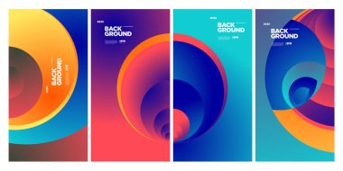 Vektör Renkli Etnik Geometrik Desen Arkaplanı Ayarlandı. Banner, Poster, Kapak, Paketleme Şablonu için Desen Arkaplan Resimleri. - Vektör