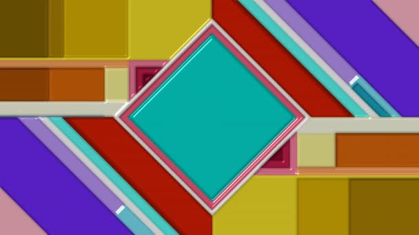 Colorful Geometric Dynamic Animation Patterns Motion Background Animation Template Television — Wideo stockowe