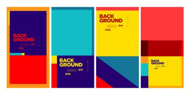 Hikaye, poster, baskı için renkli soyut geometrik arkaplan.