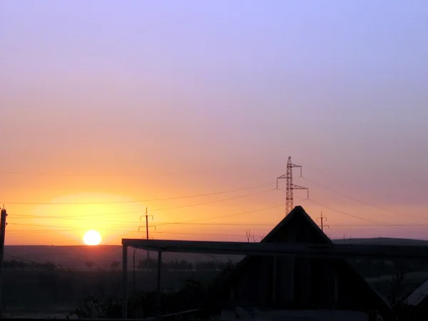 Ouzbékistan Mayskiy le coucher du soleil 2007 — Photo