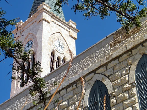 Eglise franciscaine de Jaffa l'horloge 2011 — Photo
