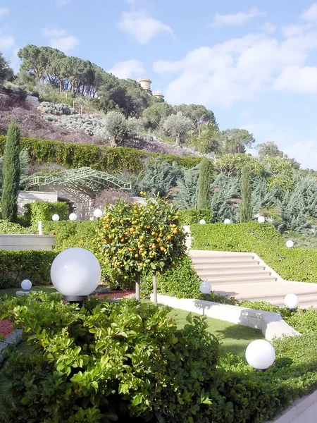 Haifa Bahai Gardens parte verde 2003 — Foto de Stock