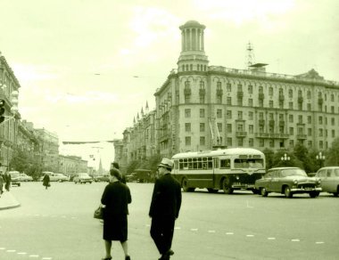 Gorky Sokağı Moskova görünümü Temmuz 1962
