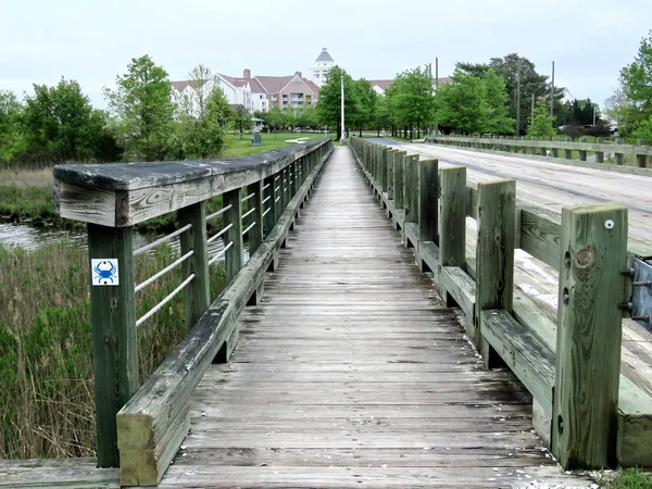 Cambridge Maryland ahşap köprü 2016 — Stok fotoğraf