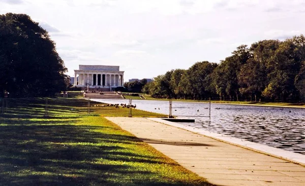 Washington vista do Lincoln Memorial Outubro 1997 — Fotografia de Stock