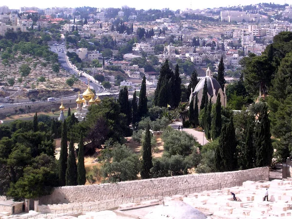 Vue de Jérusalem depuis le Mont des Oliviers Mai 2005 — Photo