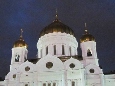 ISA 'nın Moskova Katedrali kurtarıcı Domes gece Nisan 2011