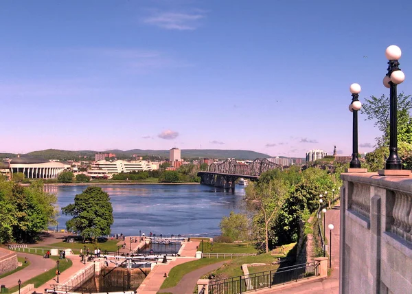 Ottawa view of Locks and River May 2008 — Stock Photo, Image