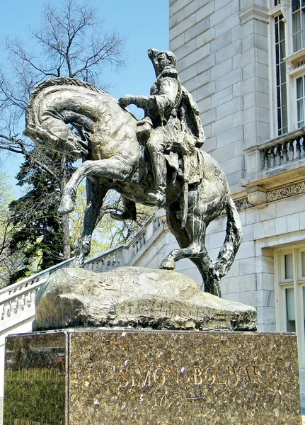 Washington Simon Bolivar Statue 2010 — 图库照片