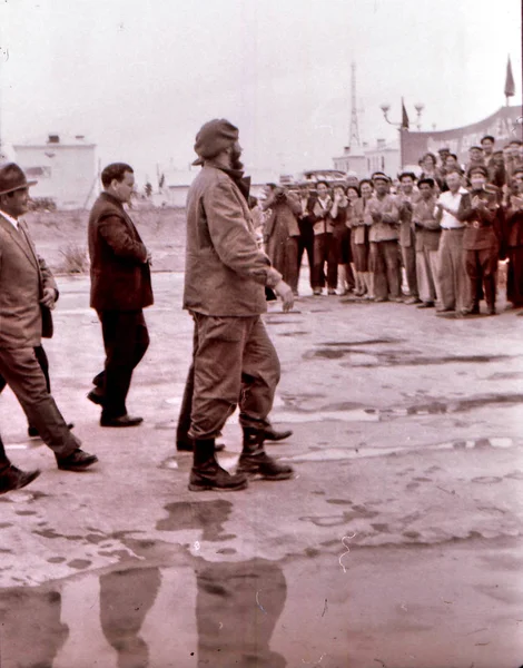 Yangiyer зустрітися Фідель Кастро травня 1963 — стокове фото