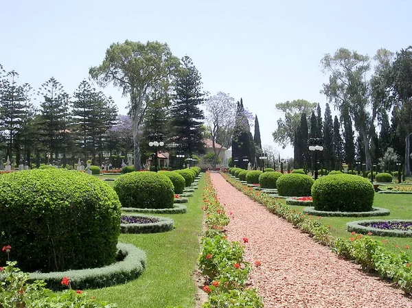 Akko Bahai Gardens Path 2004 — Foto de Stock
