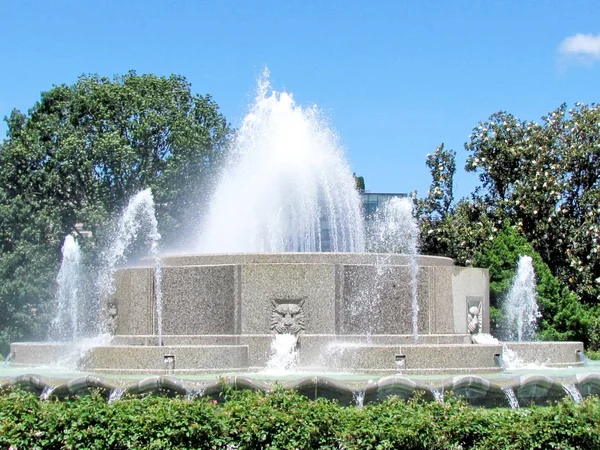 Washington The Lower Senate Park Fountain 2013 — Stock Photo, Image
