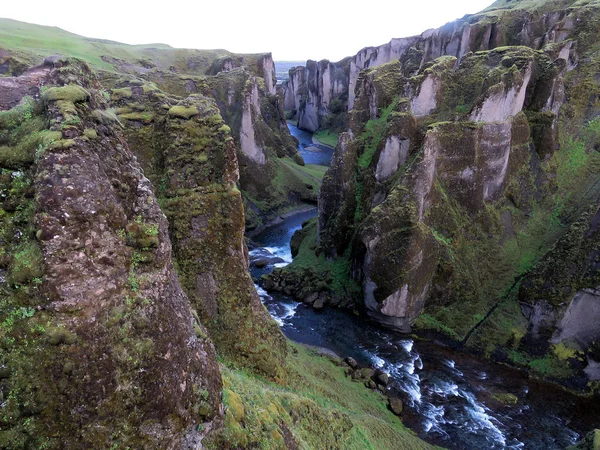 Island Schöne Landschaft des Fjadrargljufur Canyons 2017 — Stockfoto