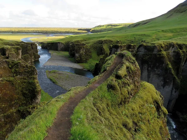 IJsland weergave van de Fjadrargljufur Canyon 2017 — Stockfoto
