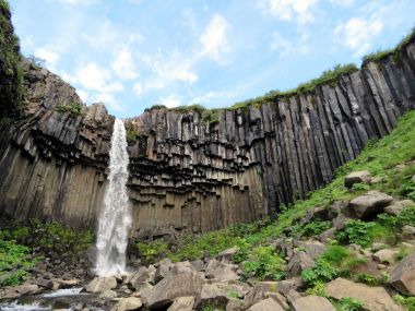 İzlanda Svartifoss şelale 2017 