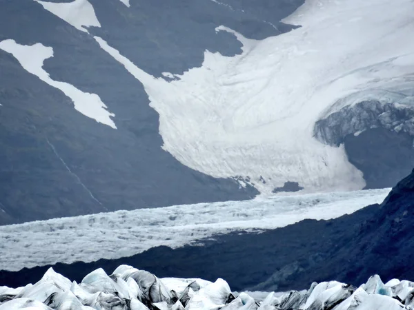 Ισλανδία τοπίο του Skaftafellsjokull παγετώνα μόρκαϊν εναέρια 20 — Φωτογραφία Αρχείου