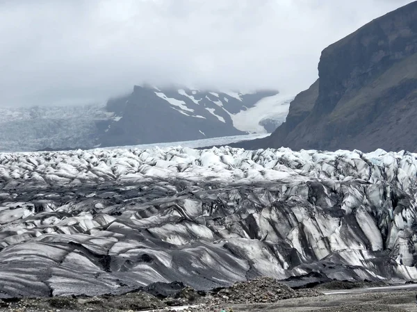 Ισλανδία το τοπίο του Skaftafellsjokull παγετώνα μοκαΐνη 2017 — Φωτογραφία Αρχείου