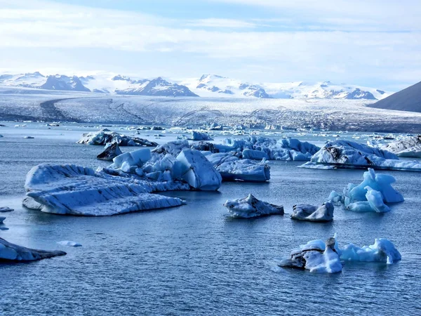 Ισλανδία η λιμνοθάλασσα του παγετώνα Jokulsarlon 2017 — Φωτογραφία Αρχείου