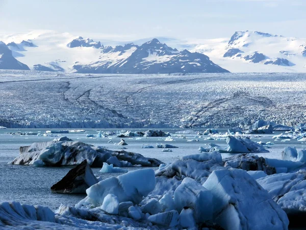 Ισλανδία το τοπίο της λίμνης παγετώνα Jokulsarlon 2017 — Φωτογραφία Αρχείου