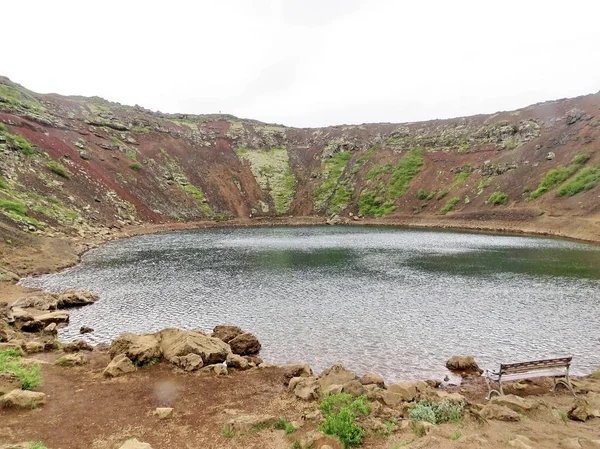 Iceland the view of crater Kerid 2017 — Stock Photo, Image