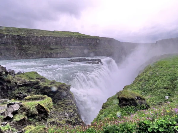 Islândia a cachoeira Gullfoss 2017 — Fotografia de Stock