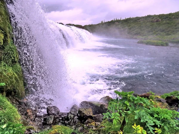 Islandblick des Faxi-Wasserfalls 2017 — Stockfoto