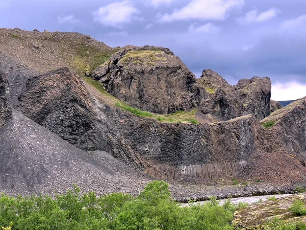Island Hljodaklettar skalní útvary 2017 — Stock fotografie