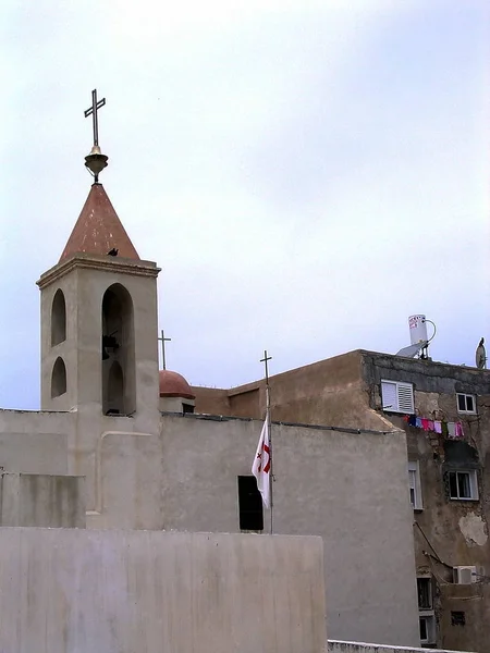 Akko The Church of St John wieczór 2004 — Zdjęcie stockowe