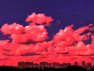 Thornhill kırmızı günbatımı 2016 bulutlar.