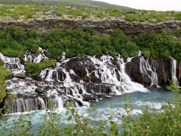 Islândia Paisagem da cachoeira de Barnafoss 2017 — Fotografia de Stock