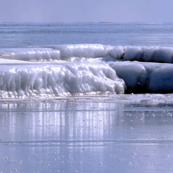 Paisagem de gelo Toronto Lake 2018 — Fotografia de Stock