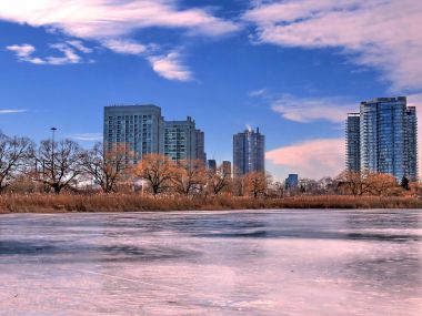 Toronto High Park kış gölet 2018