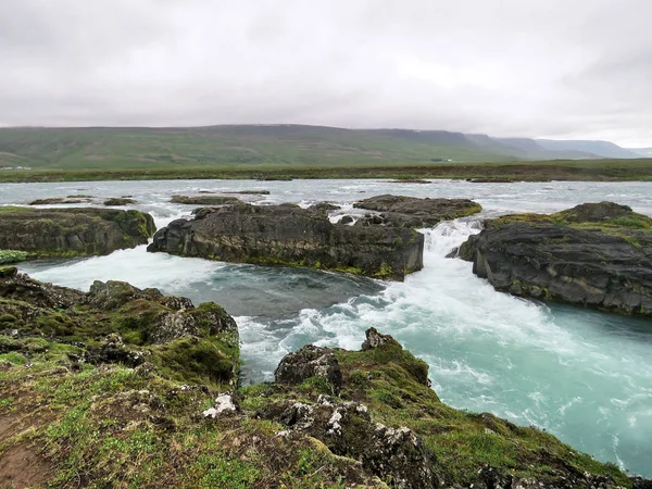 Isländische Landschaft mit dem Fluss Skjalfandafljot 2017 — Stockfoto