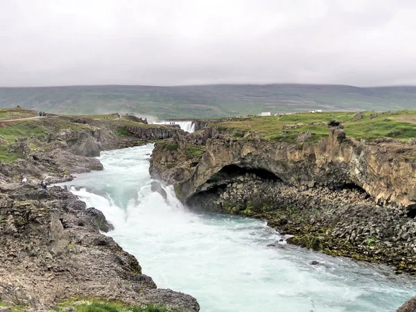 Islandská krajina s řekou Skjalfandafljot 2017 — Stock fotografie
