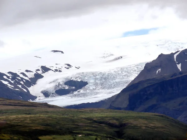 Island landskap med Skaftafell glaciär 2017 — Stockfoto