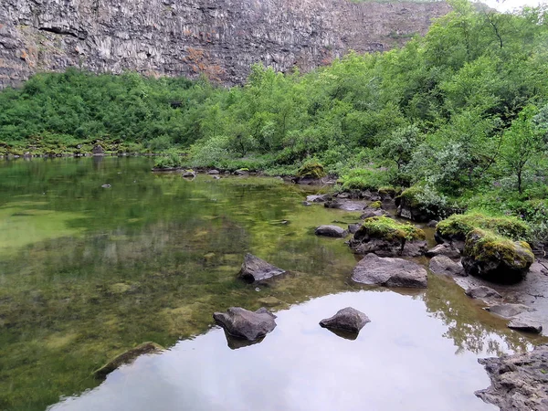 Island view kaňonu Asbyrgi 2017 — Stock fotografie