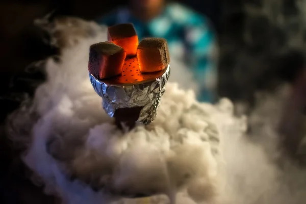 Bowl with hookah coals — Stock Photo, Image