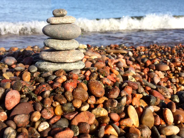 Kamienie zen na plaży — Zdjęcie stockowe