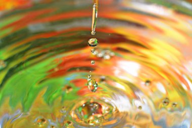 aşağı düşen su damlaları