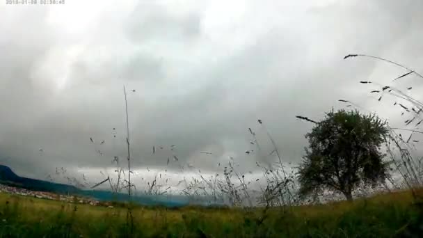 Облака за короткий промежуток времени — стоковое видео