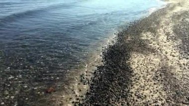 yumuşak akşam güneşi Baltık Denizi'nde Beach