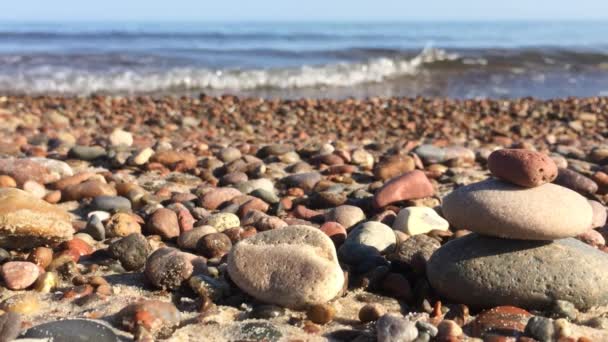 Breakwater of the Baltic Sea — Stock Video