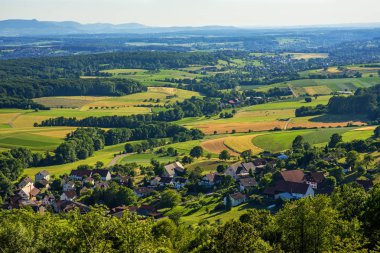 Swabian Alb için panoramik görünüm