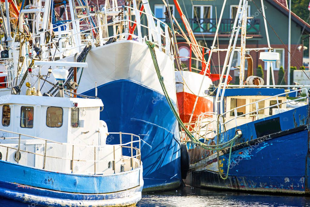 fishing cutter in the port of Ustka, Poland