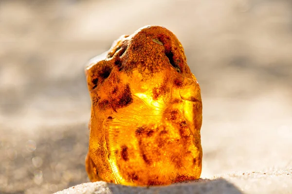 Amber on a beach of the Baltic Sea — Stock Photo, Image